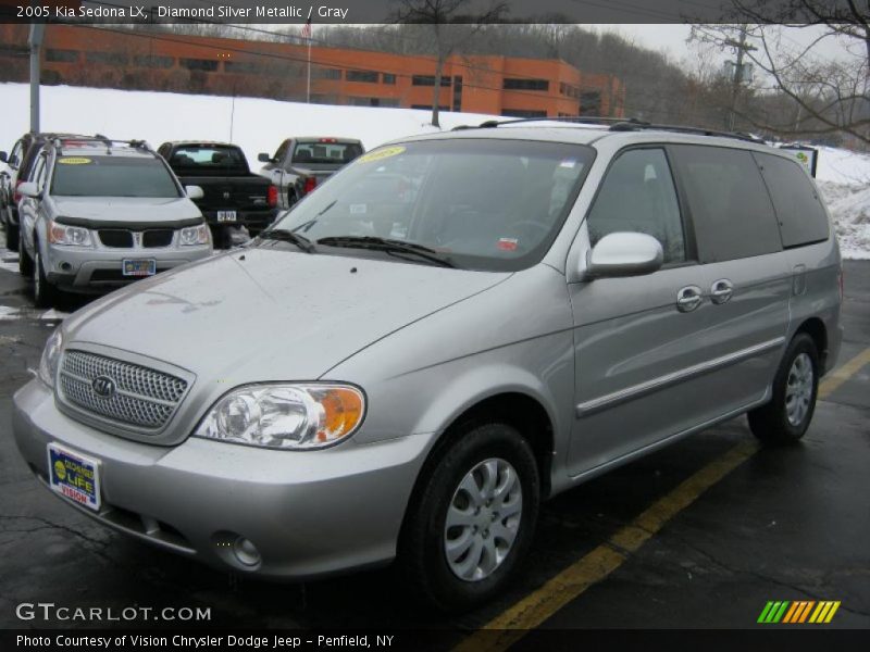 Diamond Silver Metallic / Gray 2005 Kia Sedona LX