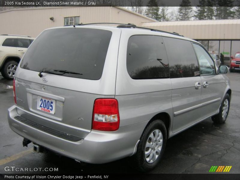 Diamond Silver Metallic / Gray 2005 Kia Sedona LX