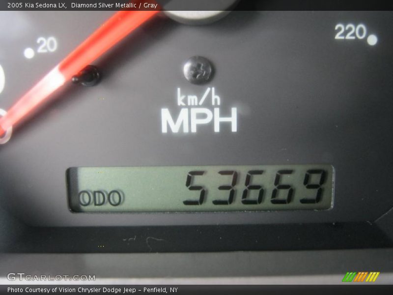 Diamond Silver Metallic / Gray 2005 Kia Sedona LX