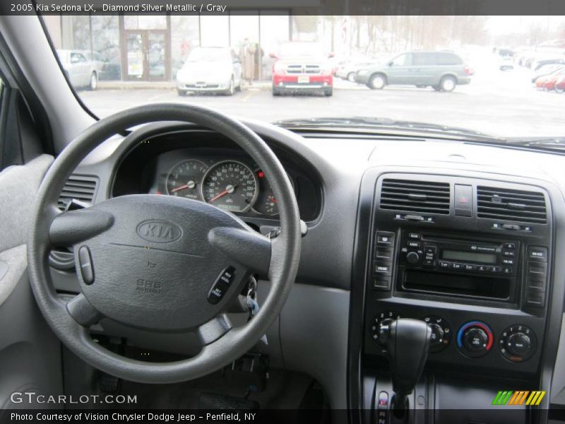 Diamond Silver Metallic / Gray 2005 Kia Sedona LX