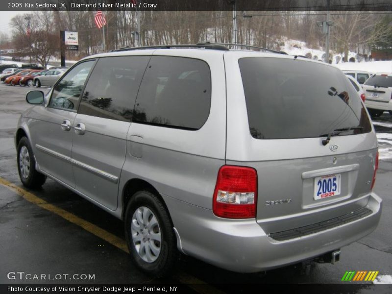 Diamond Silver Metallic / Gray 2005 Kia Sedona LX