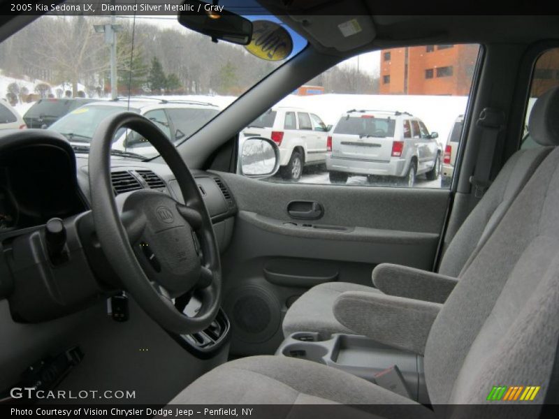 Diamond Silver Metallic / Gray 2005 Kia Sedona LX