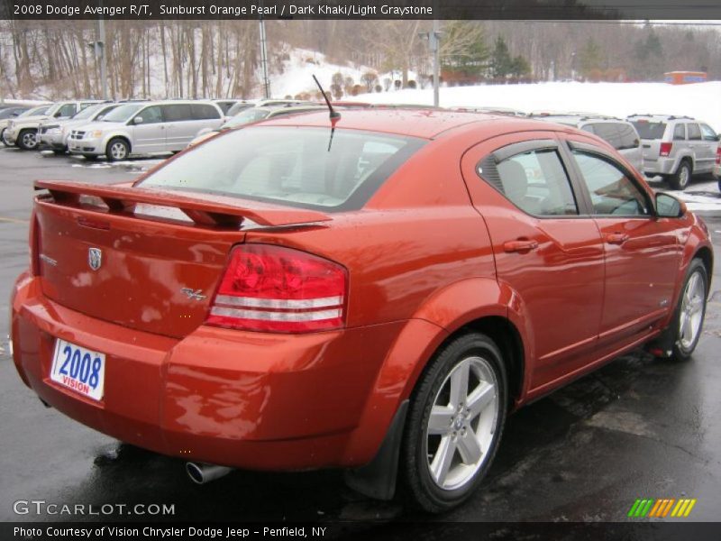 Sunburst Orange Pearl / Dark Khaki/Light Graystone 2008 Dodge Avenger R/T