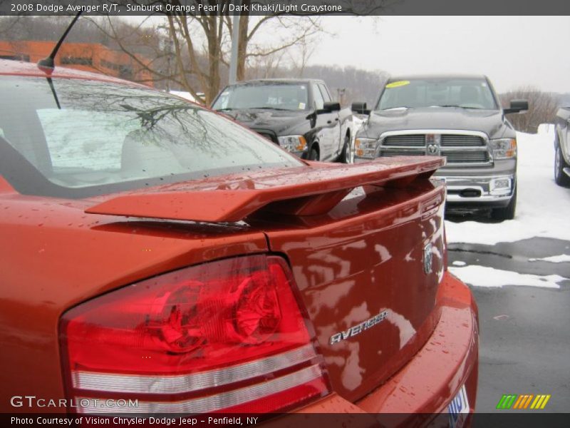 Sunburst Orange Pearl / Dark Khaki/Light Graystone 2008 Dodge Avenger R/T