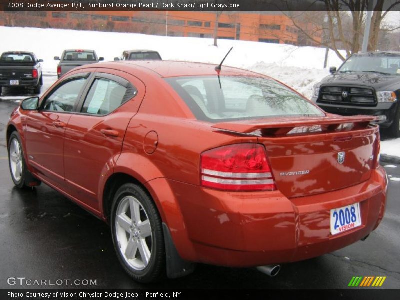 Sunburst Orange Pearl / Dark Khaki/Light Graystone 2008 Dodge Avenger R/T