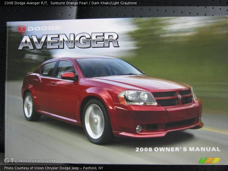 Sunburst Orange Pearl / Dark Khaki/Light Graystone 2008 Dodge Avenger R/T
