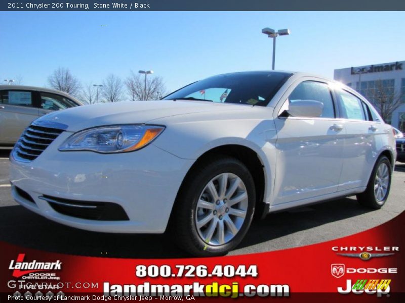 Stone White / Black 2011 Chrysler 200 Touring