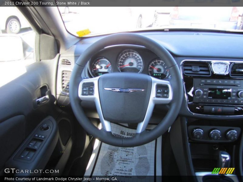 Stone White / Black 2011 Chrysler 200 Touring