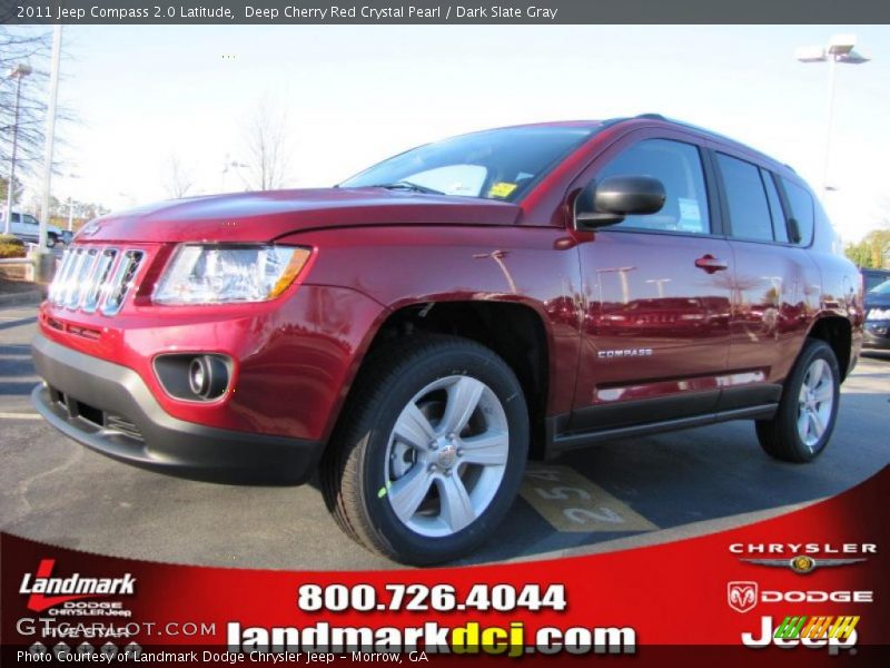 Deep Cherry Red Crystal Pearl / Dark Slate Gray 2011 Jeep Compass 2.0 Latitude