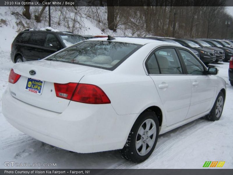 Clear White / Beige 2010 Kia Optima LX