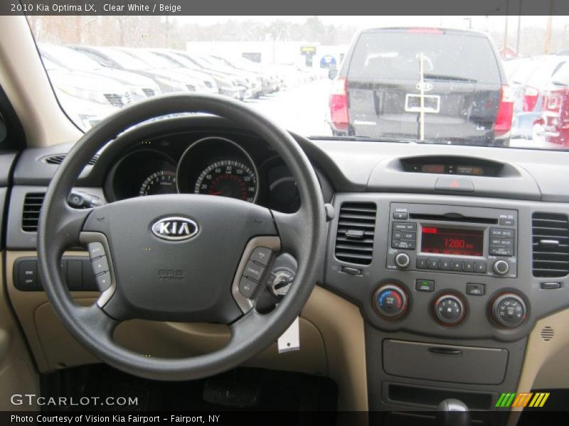 Clear White / Beige 2010 Kia Optima LX