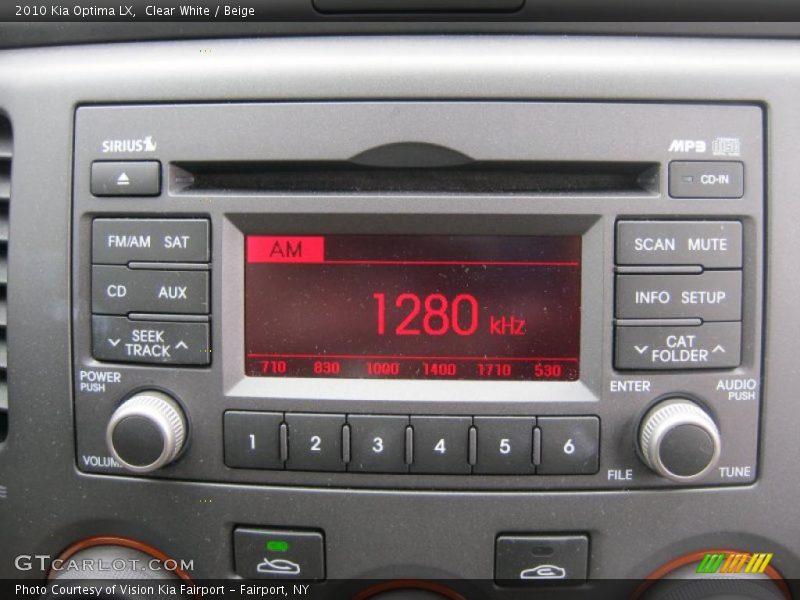 Clear White / Beige 2010 Kia Optima LX