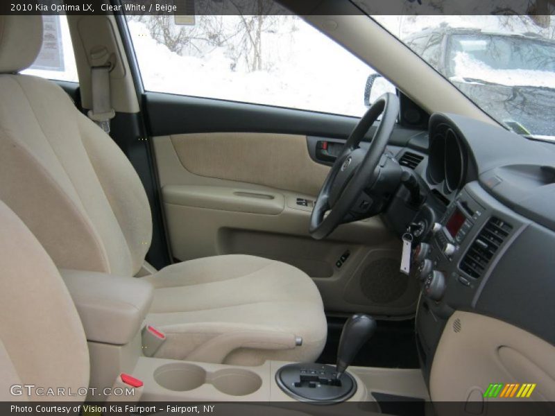 Clear White / Beige 2010 Kia Optima LX