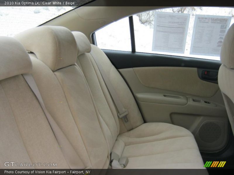 Clear White / Beige 2010 Kia Optima LX