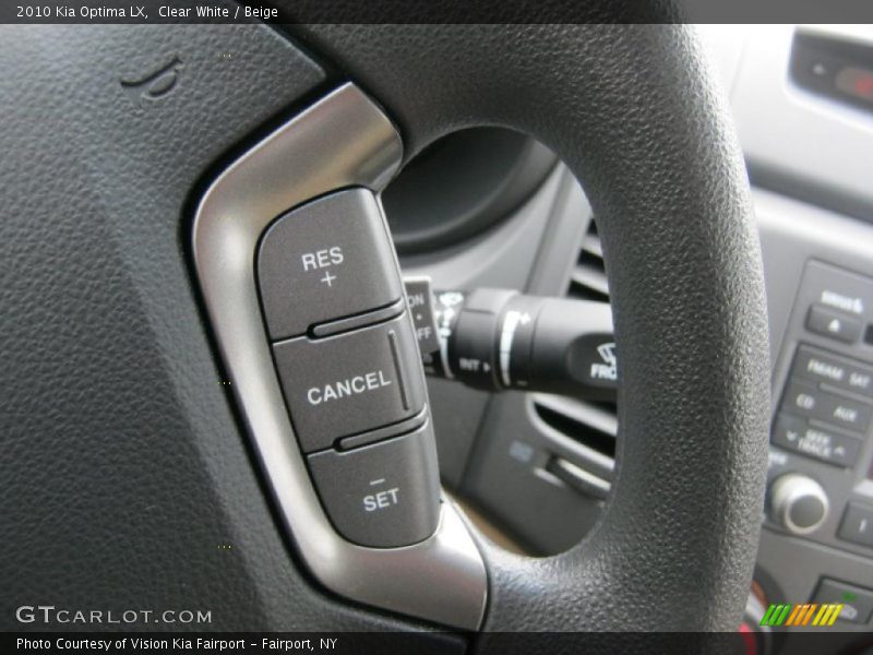 Clear White / Beige 2010 Kia Optima LX