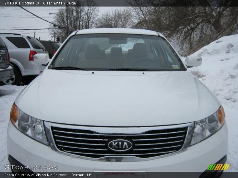 Clear White / Beige 2010 Kia Optima LX