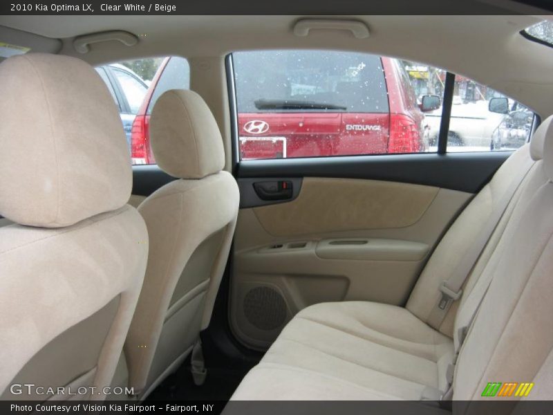 Clear White / Beige 2010 Kia Optima LX