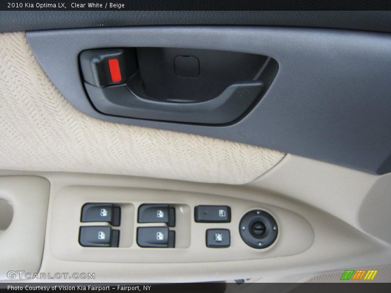 Clear White / Beige 2010 Kia Optima LX