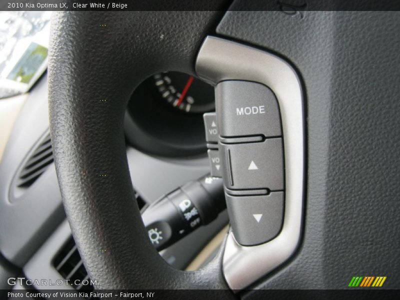 Clear White / Beige 2010 Kia Optima LX