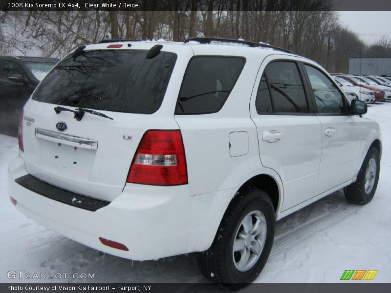Clear White / Beige 2008 Kia Sorento LX 4x4