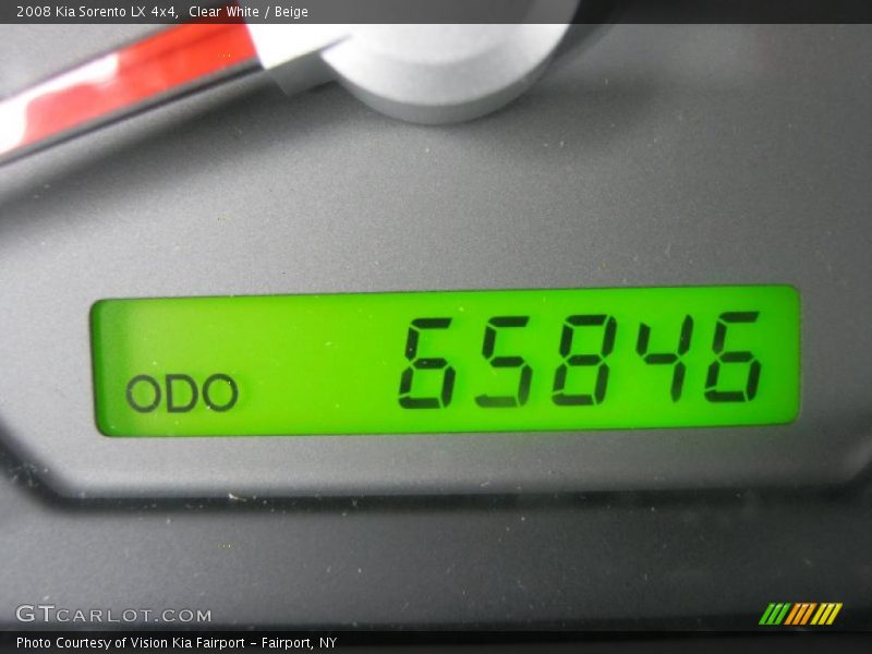 Clear White / Beige 2008 Kia Sorento LX 4x4