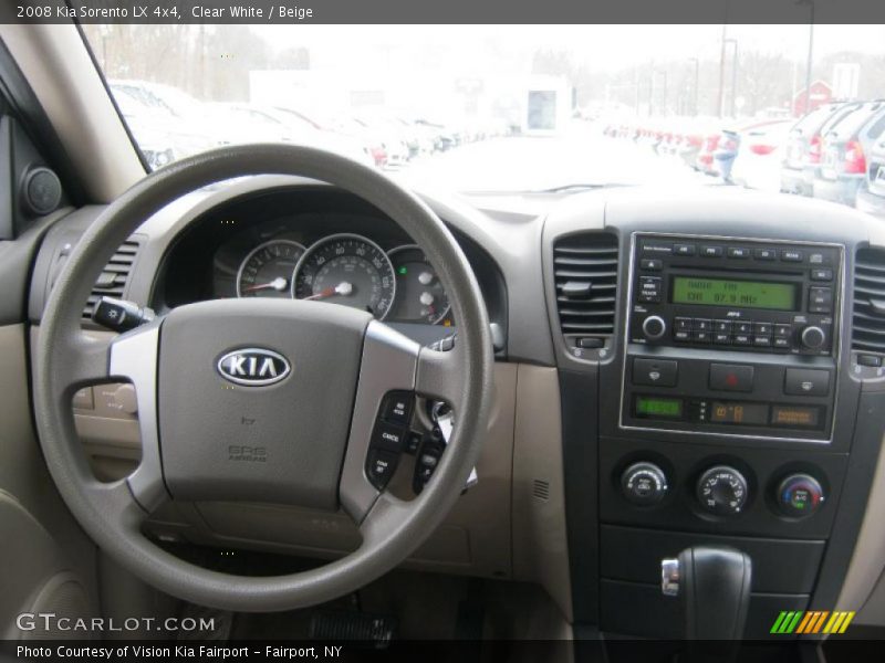 Clear White / Beige 2008 Kia Sorento LX 4x4
