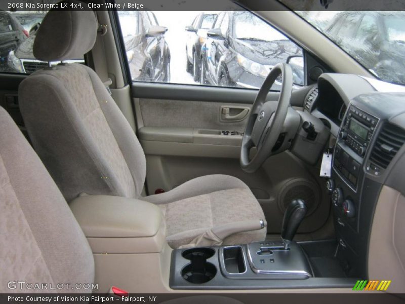 Clear White / Beige 2008 Kia Sorento LX 4x4