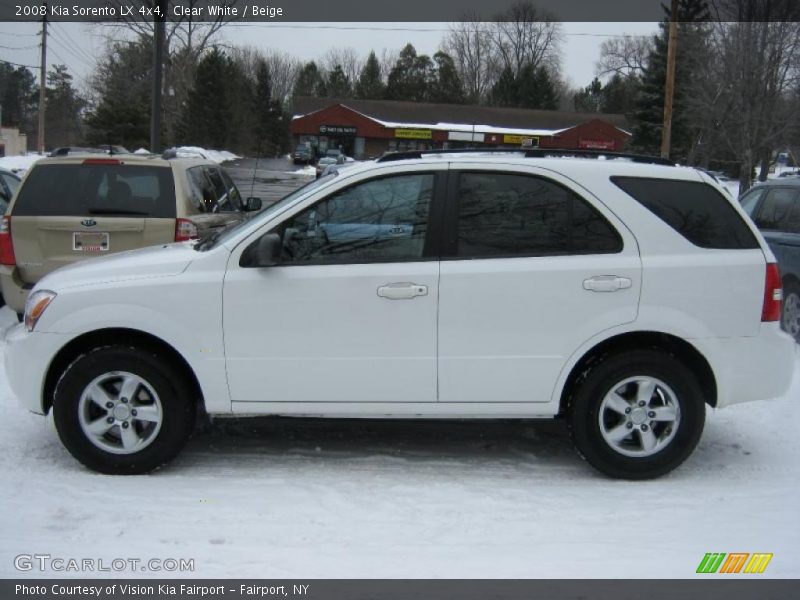 Clear White / Beige 2008 Kia Sorento LX 4x4