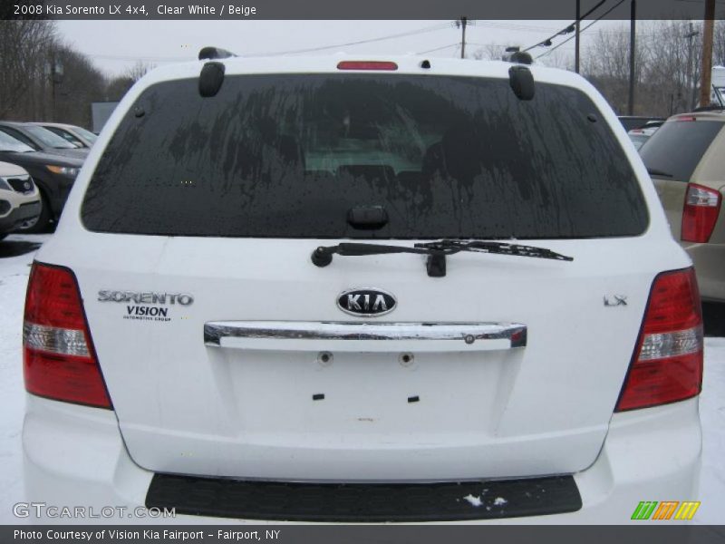 Clear White / Beige 2008 Kia Sorento LX 4x4