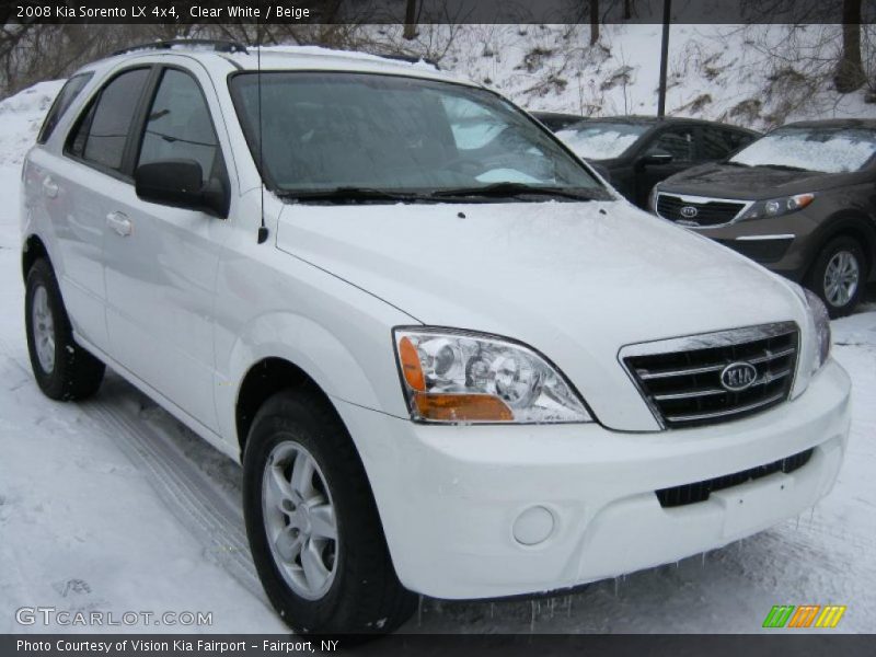 Clear White / Beige 2008 Kia Sorento LX 4x4
