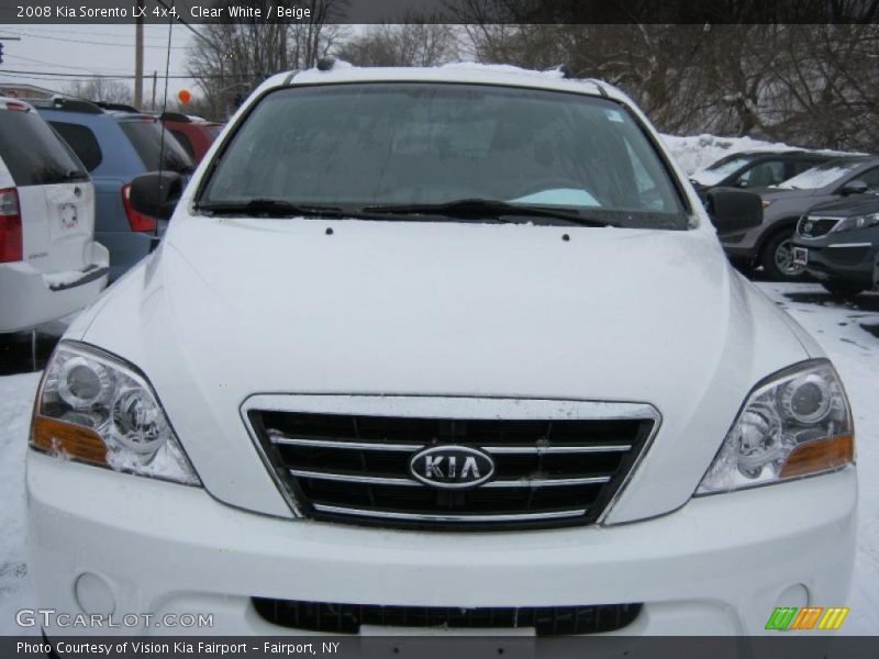 Clear White / Beige 2008 Kia Sorento LX 4x4