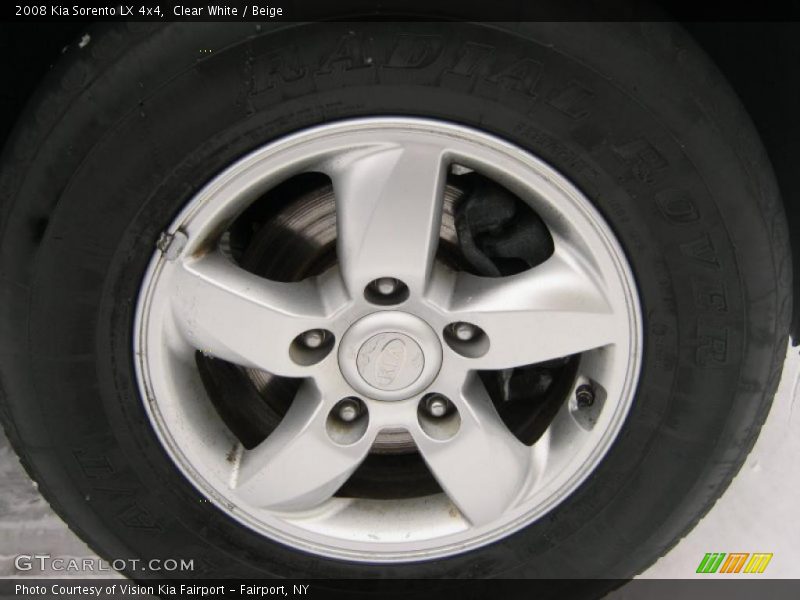 Clear White / Beige 2008 Kia Sorento LX 4x4