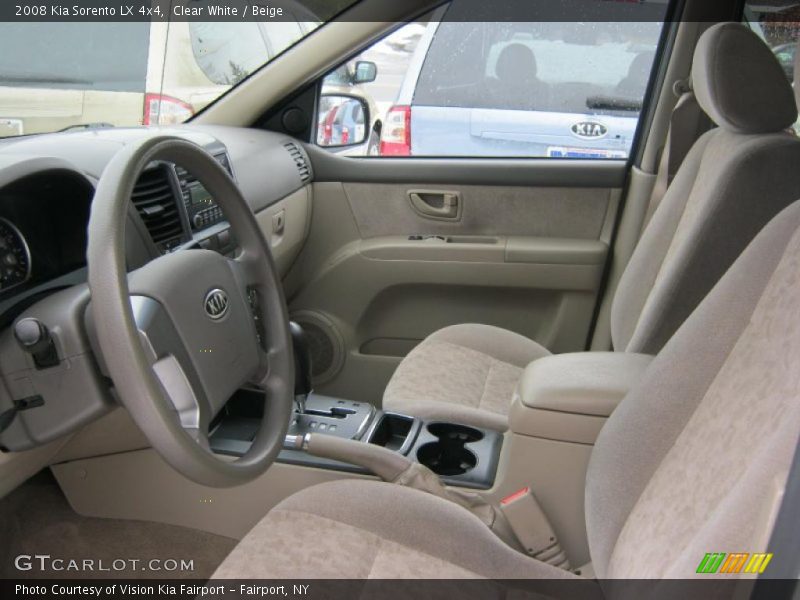 Clear White / Beige 2008 Kia Sorento LX 4x4