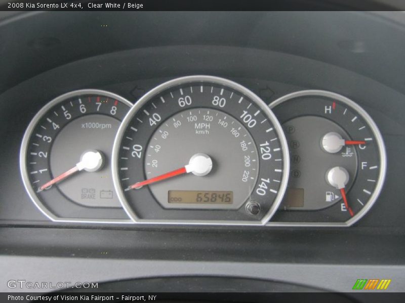 Clear White / Beige 2008 Kia Sorento LX 4x4