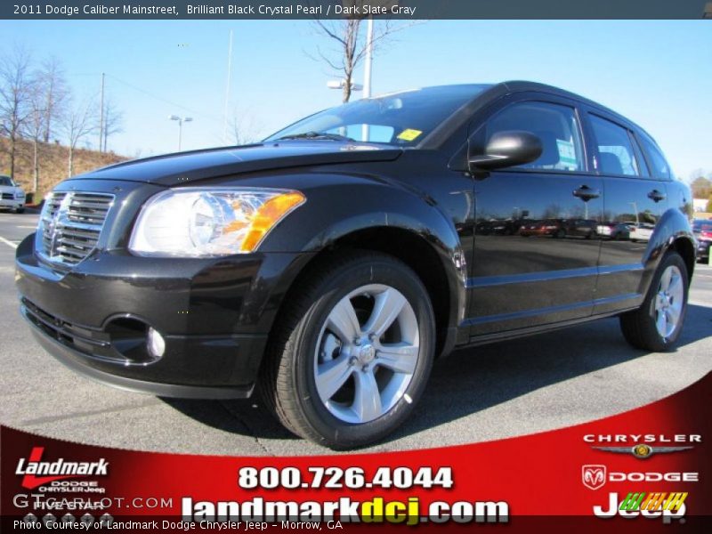 Brilliant Black Crystal Pearl / Dark Slate Gray 2011 Dodge Caliber Mainstreet