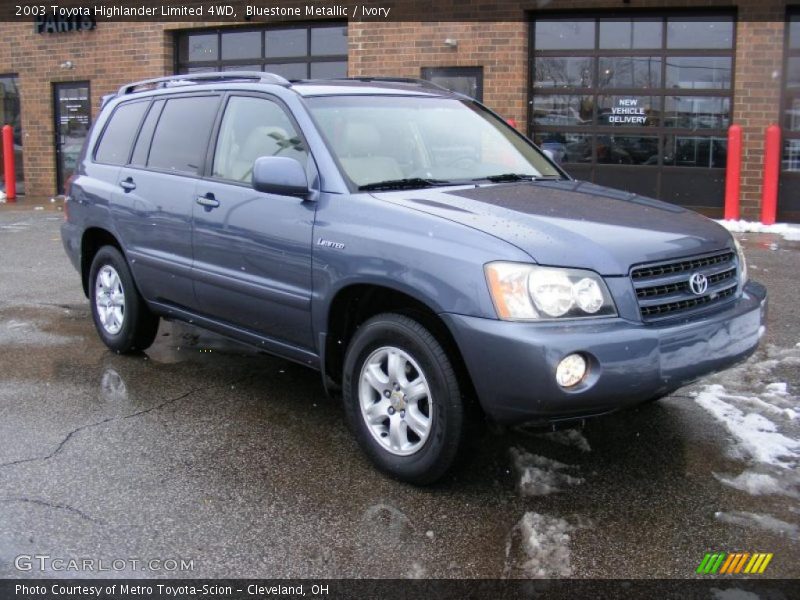 Bluestone Metallic / Ivory 2003 Toyota Highlander Limited 4WD