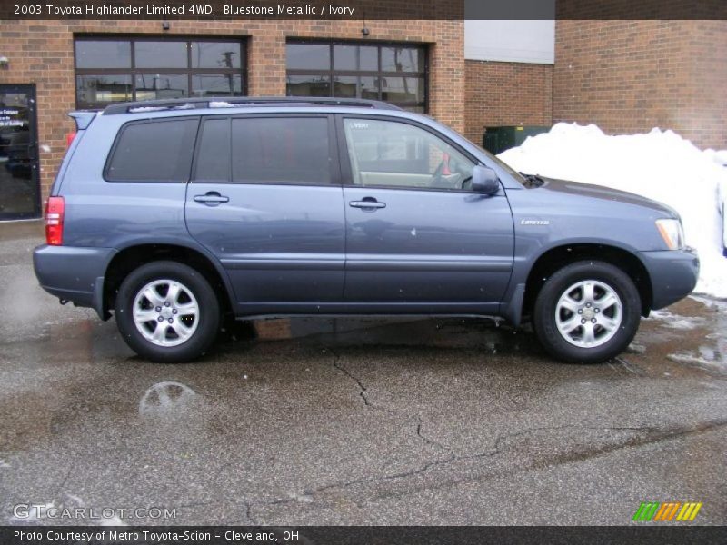 Bluestone Metallic / Ivory 2003 Toyota Highlander Limited 4WD