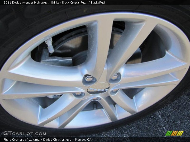 Brilliant Black Crystal Pearl / Black/Red 2011 Dodge Avenger Mainstreet