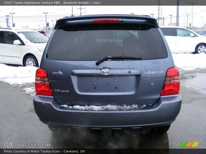Bluestone Metallic / Ivory 2003 Toyota Highlander Limited 4WD