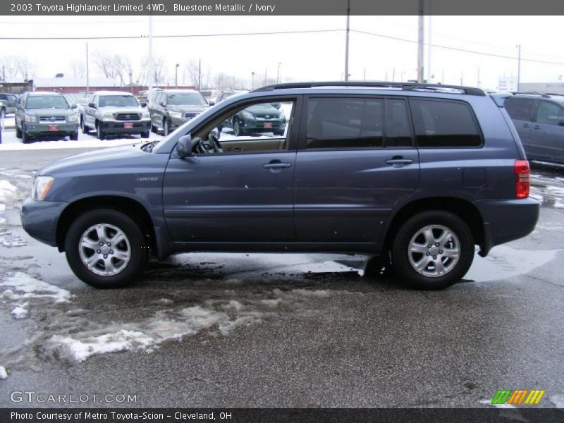 Bluestone Metallic / Ivory 2003 Toyota Highlander Limited 4WD