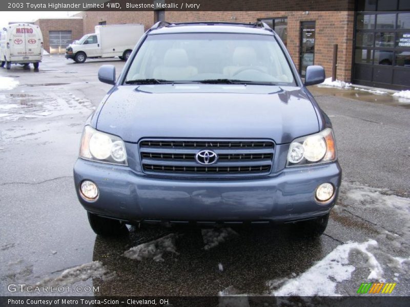 Bluestone Metallic / Ivory 2003 Toyota Highlander Limited 4WD