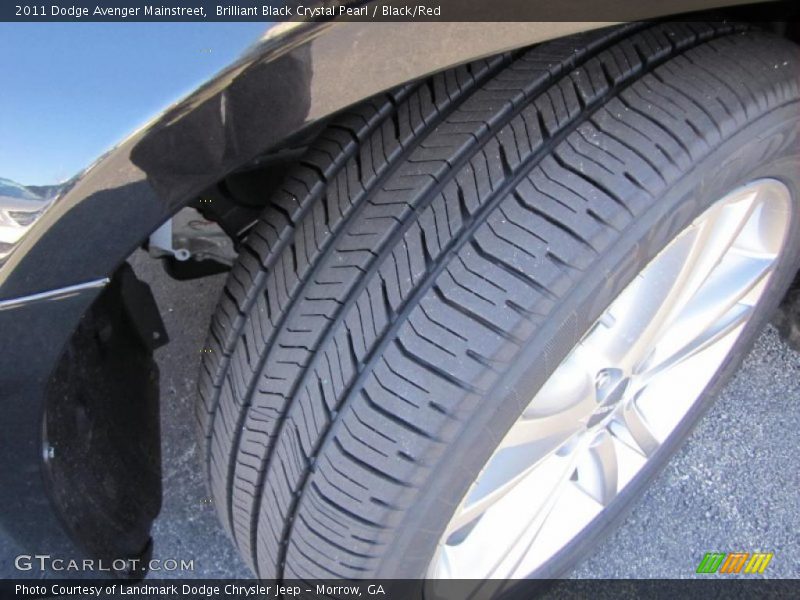 Brilliant Black Crystal Pearl / Black/Red 2011 Dodge Avenger Mainstreet