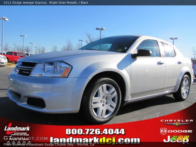 Bright Silver Metallic / Black 2011 Dodge Avenger Express