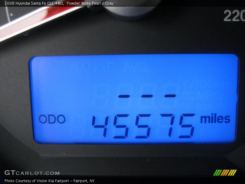 Powder White Pearl / Gray 2008 Hyundai Santa Fe GLS 4WD