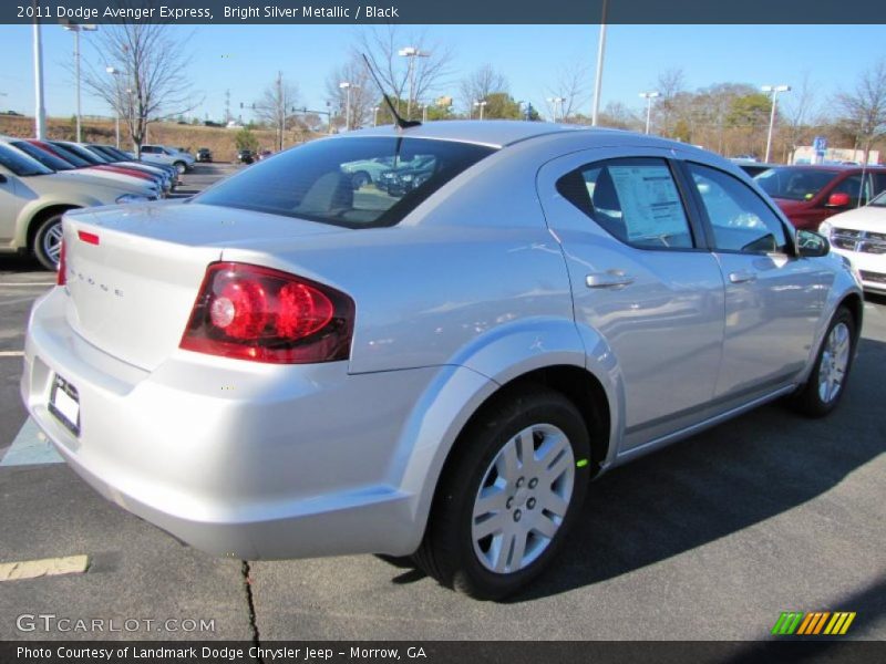Bright Silver Metallic / Black 2011 Dodge Avenger Express