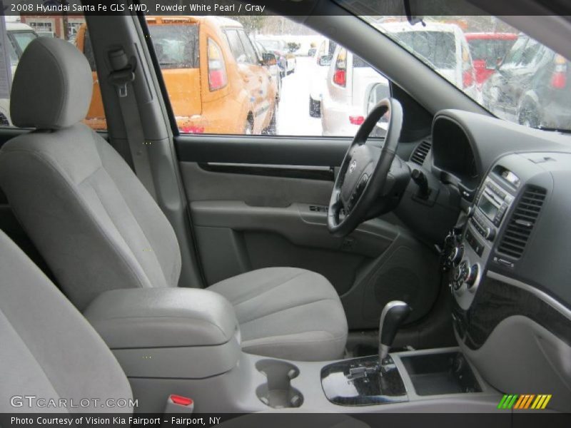 Powder White Pearl / Gray 2008 Hyundai Santa Fe GLS 4WD