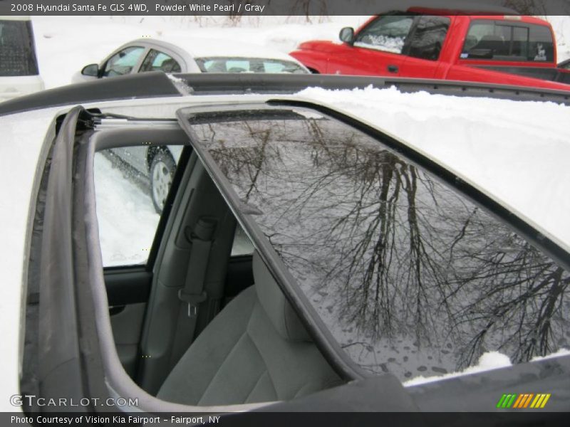 Powder White Pearl / Gray 2008 Hyundai Santa Fe GLS 4WD
