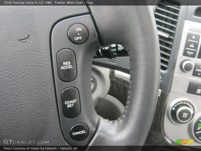 Powder White Pearl / Gray 2008 Hyundai Santa Fe GLS 4WD