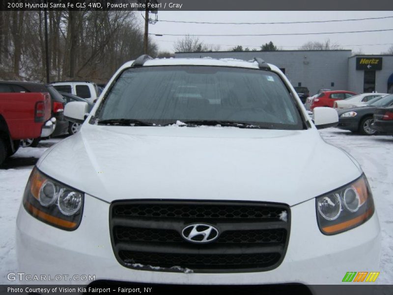 Powder White Pearl / Gray 2008 Hyundai Santa Fe GLS 4WD