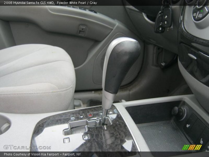 Powder White Pearl / Gray 2008 Hyundai Santa Fe GLS 4WD